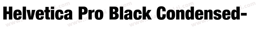 Helvetica Pro Black Condensed字体转换